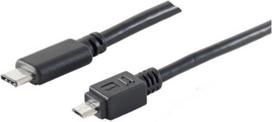 ShiverPeaks 77145-1.8 1.8m USB C Micro-USB B Männlich Schwarz Kabel 77145-1. - Kabel - Digital/Daten