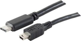 ShiverPeaks 77144-1.0 1m USB C Mini-USB B Männlich Schwarz Kabel 77144-1 - Kabel - Digital/Daten