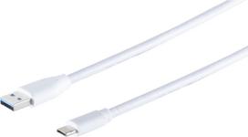 S-Conn 13-31026 USB Kabel 1 m USB 3.2 Gen 1 (3.1 Gen 1) USB A USB C Weiß (13-31026)