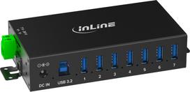 InLine 35396B, USB 3.2 Gen 1 (3.1 Gen 1) Type-B, USB 3.2 Gen 1 (3.1 Gen 1) Type-A, 5000Mbit/s, Schwarz, Aluminium, Gleichstrom