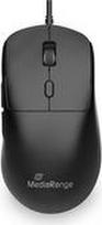 MEDIARANGE Maus 6 Tasten kabelge. USB-C 800-2400 dpi sw - Maus - 6 Tasten (MROS271)