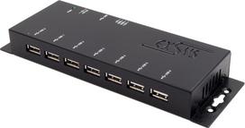 Exsys EX-1177-2S USB 2.0 Hub mit 7 Ports 15KV ESDÜberspannungs-Schutz - Kabel