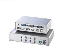 Value KVM & USB Switch - 1 User - 2 PCs Tastatur/Video/Maus (KVM)-Switch Silber (11.99.5845)