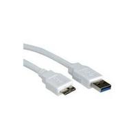 VALUE - USB-Kabel - 9-polig USB Typ A (M) - 10-polig Micro-USB Typ B (M) - 15 cm (USB 3.0) - weiß (11.99.8876)
