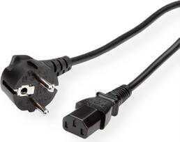ROLINE GREEN Power cable with protection - C13 LSOH 0.8 m black - Power/power supply - 0.8 m
