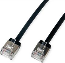 ROLINE U/FTP Patchkabel Kat.6A Ultra- kurzer RJ45 schwarz 2m - Netzwerk - CAT 6a (21.15.4562)