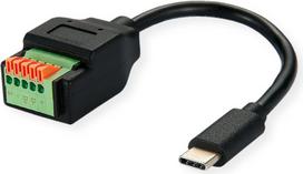 ROLINE Kabel-Adapter Typ C ST - Push- Terminal Block - Adapter - Digital/Daten (12.02.1173)