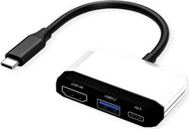 VALUE Display Adapter USB C - HDMI 4K30+ 1x A+ PD - Adapter - Digital/Daten (12.99.3199)