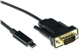ACT USB Type C to VGA conversion cable, 2 meter USB3.1 CM - VGA M 1080P60 2M (SB0032)