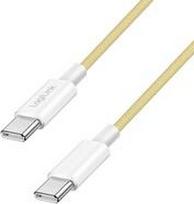 LogiLink USB 2.0 Typ-C Kabel C/m> C/m Nylon 60W gelb - Kabel - Digital/Daten (CU0354)