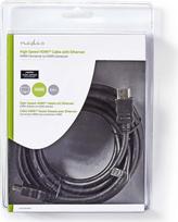 Nedis High Speed HDMI ™ Kabel mit Ethernet | HDMI™ Stecker - HDMI™ Stecker | 4K@30Hz | ARC | 10.2Gbps | 5.00 m | Rund | PVC | Schwarz | Box