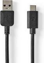 Nedis USB-Kabel | USB 3.2 Gen 1 | USB-A Stecker | USB-C™ Stecker - 60 W | 5Gbps | Vernickelt | 2.00 m | Rund | PVC | Schwarz | Box