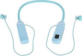 "Bluetooth" ausinės ant kaklo, "Bluetooth 5.3" ausinės, belaidės "Bluetooth" ausinės ant kaklo, IPX5 prakaitui atsparios gilaus boso ausinės su šviesos diodų ekranėliu telefono skambučiams, muzikai, sportui (mėlynos spalvos)