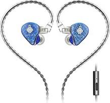 "Hidizs MS1-Galaxy" aukštos kokybės "HiFi In-Ear Monitor IEM" laidinės ausinės su dinaminiais dvigubos magnetinės grandinės garsiakalbiais, mėlynos (su MIC)