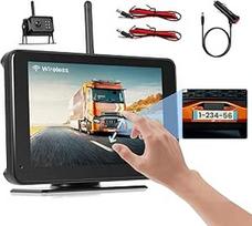 "Hikity" belaidė atbulinės eigos kamera 7 colių IPS jutiklinis ekranas Kemperio komplektas su galine kamera su naktinio matymo IP68 vandeniui atsparia + įrašymas kilpa + BSD+ atbulinės eigos linija sunkvežimiams, priekaboms, autobusams, lengviesiems autom