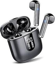 "Jesebang" "Bluetooth" ausinės į ausis, belaidės "Bluetooth 5.3", itin lengvos ausinės su HD mikrofonu, išskirtinio garso muzika, juodos spalvos