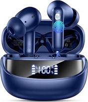 "Nerunsa" "Bluetooth" ausinės, belaidės "Bluetooth 5.4", ausinės į ausis su ENC triukšmą slopinančiais mikrofonais, 50 valandų trukmės belaidės ausinės su stereofoniniu HiFi, IP7 vandeniui atsparios ausinės, USB-C
