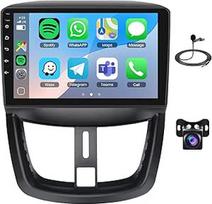 "Podofo" automobilinis radijas "Peugeot 207" 2006-2015 m. su belaidžiu "Carplay" ir "Android Car", 9 colių IPS jutiklinis ekranas, 8 branduolių 2+64G, "Android" automobilinis radijas, palaikantis "Bluetooth/WiFi/Mirror Link/GPS + atbulinės eigos kamera