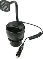 "Scosche MAGPCUP MagicMount PowerHub" magnetinis gėrimų laikiklis automobiliui, įkrauna kelis įrenginius, pritaikomas daugumai puodelių laikiklių, juodas