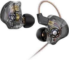 "Yinyoo CCZ NC01 Gospel HiFi In-Ear" ausinės IEM 10 mm dvigubos magnetinės DD žaidimų ausinės laidinės ausinės su nuimamu kabeliu 2 kontaktų TFZ OFC kabelis muzikai (skaidrios juodos spalvos, be mikrofono)