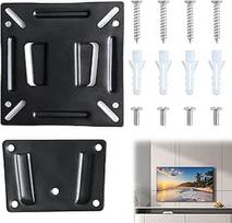 1 komplektas 14-27" monitoriaus sieninis laikiklis Itin plonas fiksuotas monitoriaus sieninis laikiklis VESA iki 100x100 mm, maksimalus svoris 30 svarų, universalūs pakaitiniai stovo laikikliai, tinka nuo 15 iki 27 colių