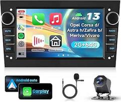 2G + 64G automobilinis radijas "Android 15", skirtas "Opel Corsa d/Astra h/Zafira b/Meriva/Vivaro", 7 colių HD jutiklinis ekranas, automobilinis radijas su belaidžiu "Carplay", "Android", GPS, "Wi-Fi", "Bluetooth", FM, RDS radijas, važiuojantis atbuline e