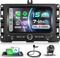 4G + 128G automobilinis radijas "Android 15", skirtas "Jeep Renegade 2016-2021/Jeep Compass 2017-2020", 7 colių IPS HD jutiklinis ekranas su belaidžiu "Carplay", "Android", "Android", GPS, Wi-Fi, USB, Type-C, "Bluetooth", FM, RDS, atbuline eiga