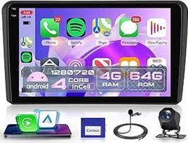 4G + 64G belaidis "Carplay Android" automobilinis radijas "Audi A3 S3 RS3" 8P 8VS 8PA 9 colių "Incell" jutiklinio ekrano automobiliniam radijui su belaidžiu "Android" automobiliniu GPS navigacijos įrenginiu WiFi Mirror Link Bluetooth FM/RDS/EQ/SWC