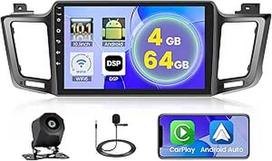 5G WiFi 4 + 64G Android automobilinis radijas Toyota RAV4 2013-2019 Belaidis Carplay Android automobilis, 10,1 colio IPS ekranas, automobilinis radijas su navigacija Bluetooth FM/RDS SWC atbulinės eigos kamera