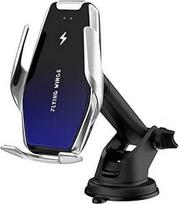 Automatinis belaidžio įkroviklio laikiklis, Yianem 2 in 1 Qi 15W / 10W / 7,5W ventiliacijos / prietaisų skydelio mobiliojo telefono laikiklis, suderinamas su iPhone 8/8 Plus/X Samsung Galaxy S9+ / S8+ (sidabrinis)