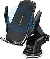 Belaidis automobilinis įkroviklis, 15 W Qi greitojo įkrovimo automatinio prispaudimo automobilinis laikiklis, skirtas "iPhone 12 Series/ 11/11 Pro / 11Pro Max/Xs Max/XS/XS/XR/X/ 8/8P", "Samsung S20 /S10 /S9 /S8 /Note10 /Note9