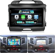 CAMECHO 4G + 128G 8 branduolių Android 13 automobilinis radijas Kia Sportage 3 III SL 2010-2016 su Navi Carplay Android Car, 2 DIN radijas su 9 colių jutikliniu ekranu su Bluetooth RDS FM WiFi