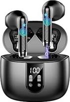 Drsaec Bluetooth 5.4 ausinės, 6D Deep Bass In-Ear ausinės belaidės Bluetooth 2025 56 valandų belaidės ausinės su 4 ENC mikrofonu, triukšmo slopinimo ausinės, USB-C, IP7 vandeniui atsparios sportinės ausinės