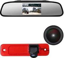 HD 720P pikselių 3. stabdžių žibintų kamera atbulinės eigos kamera naktinio matymo automobilio galinio vaizdo kamera + 4,3 colių galinio vaizdo veidrodžio pakeitimas "Ford Transit MK7 Tourneo/Furgon MK4 Van 2006-2014