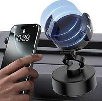 MagAxis Auto-Handyhalterung mit Saugnapf - automatinis išėmimas, 360° drehbar, stabili Klemme, kompatibel mit MagSafe und Android-Smartphones (4"-7") - Zubehör fürs Auto