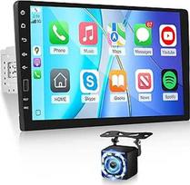 NHOPEEW 1-DIN jutiklinio ekrano radijas su belaidžiu "CarPlay" ir "Android Car", 9 colių automobilinis radijas su galinio vaizdo kamera, AM/FM/RDS radijas, "Mirror Link", vairo valdymas