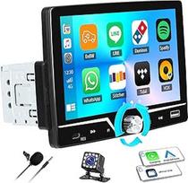 OiLiehu Automobilinis radijas 1Din su CarPlay Android Automobilis 7 colių automobilinis radijas 1 DIN ekranas su Mirror Link/Bluetooth/FM radijas/USB/Type-C/EQ/SWC/Reversing Camera