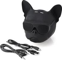 Prancūzų buldogo garsiakalbis, "Bluetooth" garsiakalbis šunims, juodas plastikas, nešiojamasis šuns formos stereo garso muzikos grotuvas, belaidis "Bluetooth" garsiakalbis