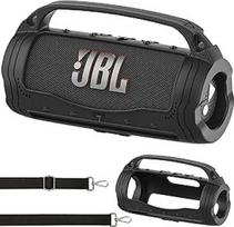 Silikoninis apsauginis dėklas "JBL Flip 7" garsiakalbiams - smūgiams atsparus dėklas su nuimamu dirželiu per petį ir dirželiu, tik krepšys, be garsiakalbių (juodas)