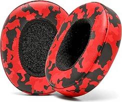 WC - "Wicked Cushions" gaminami pakaitiniai ausinių įdėklai "Skullcandy Hesh 3" ir "Crusher" ausinėms su ausinėmis | Geresnis patvarumas, storis ir patogumas | Red Camo