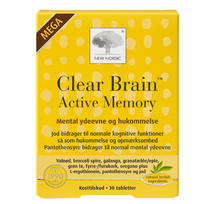 Protinei veiklai NEW NORDIC CLEAR BRAIN, 30 tabl. (-60% perkant 2 vnt.)