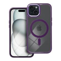 COLOR EDGE MAG COVER case compatible with MagSafe for IPHONE 15 in deep purple