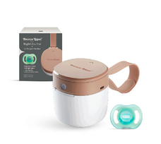 TOMMEE TIPPEE čiulptuko sterilizatorius-švytinčio čiulptuko įkroviklis NIGHTGLOW POD + čiulptukas NIGHT GLOW ULTRALIGHT, 0-6 mėn., 423790