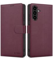 Raudonas atverčiamas dėklas Samsung Galaxy A36 / A56 / A37 5G telefonui "Tech-Protect Wallet"