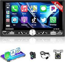 "Carplay" 2 DIN automobilinis radijas, 6,8 colių HD jutiklinis ekranas, laidinis "Android" automobilinis stereofoninis MP5 grotuvas, palaiko "Bluetooth" / "MirrorLink" / FM / USB2.0 / AUX / įkrovimą / nuotolinį valdymą + atbulinės eigos kamera