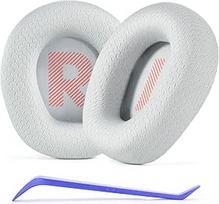"Defean" pakaitiniai tinkliniai ausų įdėklai, tinkantys "JBL Quantum 100/100X/100P/100M2" (Q100/Q100X/Q100P/Q100M2), "Quantum 350" (Q350) ausinėms (sidabrinės spalvos)
