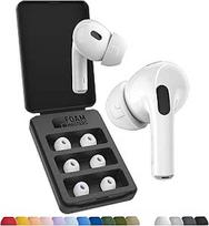 "Foam Masters" atminties putų ausų kištukai, skirti "AirPods Pro" 1 ir 2 kartai, 3 poros, juoda magija, 6.0 versija, patogi, saugi, padidinto triukšmo slopinimo pakaitiniai ausinukai, balti S