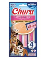 INABA Dog Churu Fish Based Salmon Recipe 4x14g kreminiai skanėstai su lašiša šunims
