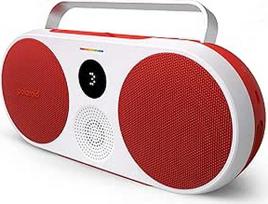 "Polaroid P3" muzikos grotuvas (raudonas) - retro-futuristinis "Boombox" belaidis įkraunamas "Bluetooth" garsiakalbis su dvigubu stereofoniniu suporavimu