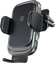 "Tigratigro" 15W Qi belaidis automobilinis įkroviklis, belaidis automobilinis telefono laikiklis su apsauga nuo drebėjimo, 360° laisvo sukimosi, saugus magnetinis įkroviklis, skirtas įkrauti "iPhone"/"Samsung" kitiems prekių ženklams
